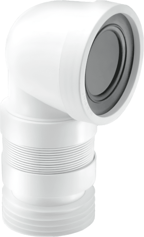 McAlpine WC - CON8F18 Short Flexible 90deg Bent Pan Connector - Getplumb