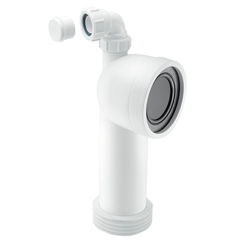 McAlpine WC CON8V 90deg Bent Pan Connector with 1.25" Boss - Getplumb