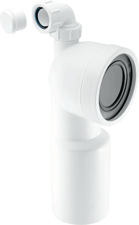 McAlpine WC CON9V 90deg Bent Pan Con with Plain Outlet and 1.25" Boss - Getplumb