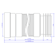 McAlpine WC - F18R 160mm Straight Flexible Pan Connector - Getplumb