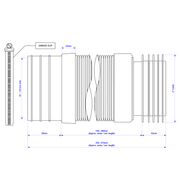 McAlpine WC - F21R Back To Wall Flexible Pan Connector - Getplumb