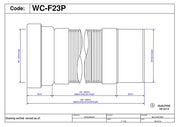 McAlpine WC - F23P 260mm Straight Flexible Pan Connector Plain Ended - Getplumb