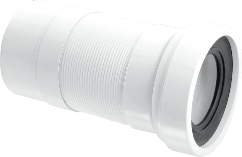 McAlpine WC - F23P 260mm Straight Flexible Pan Connector Plain Ended - Getplumb