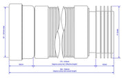 McAlpine WC - F26R 410mm Straight Flexible Pan Connector - Getplumb