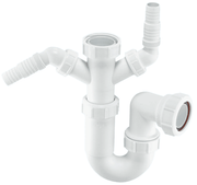 McAlpine WM11 1.5" Washing Machine Trap with 2 Inlet Connections - Getplumb