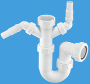 McAlpine WM11 1.5" Washing Machine Trap with 2 Inlet Connections - Getplumb