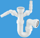 McAlpine WM11 1.5" Washing Machine Trap with 2 Inlet Connections - Getplumb