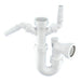 McAlpine WM11V 1.5" Silent Kitchen SInk Trap With 2 Inlet Connections for washing machine and dishwasher - Getplumb