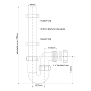 McAlpine WM3 1.5" Washing Machine Standpipe Trap - Getplumb