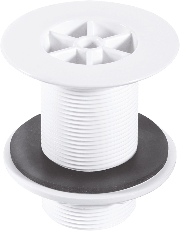 McAlpine WS3 11/2"White Plastic Shower Waste 85mm Plastic Flange x 31/2"Tail - Getplumb