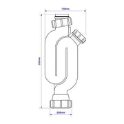 McAlpine X10 1.25" Straight Through Trap - Getplumb