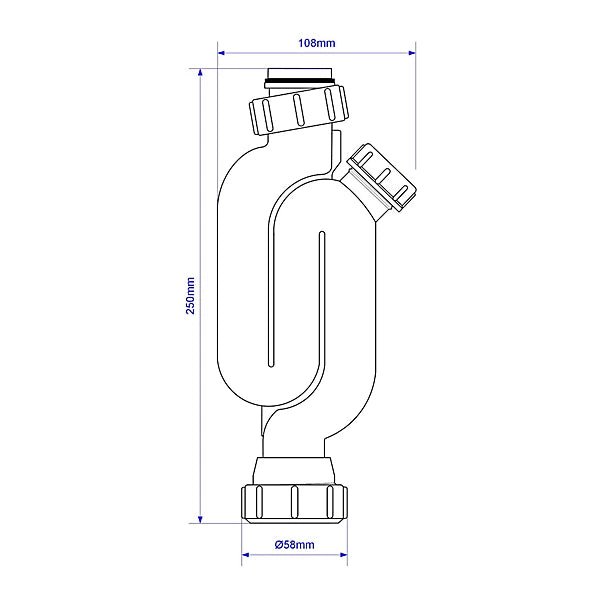 McAlpine X10 1.25" Straight Through Trap - Getplumb