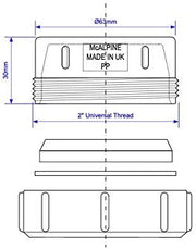 McAlpine Z23U 2" Universal Blank Cap - Getplumb