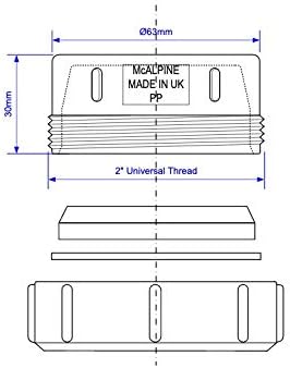 McAlpine Z23U 2" Universal Blank Cap - Getplumb
