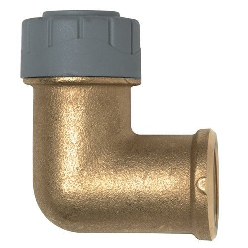Polypipe Brass Female Unflanged Elbow 22mm X 1/2" - PB302212 - Getplumb