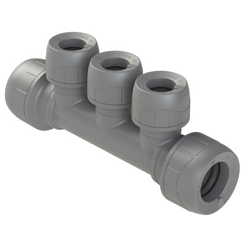 Polypipe Polyplumb 3 Port Socket/Socket 22mm X 15mm PB7322153 - Getplumb