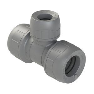 Polypipe PolyPlumb Brass Tee 22mm X 22mm X 15mm - PB1122 - Getplumb