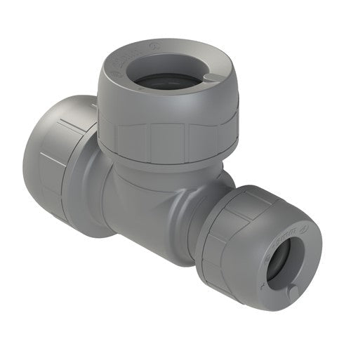 Polypipe Polyplumb Two Ends Reduced Tee 22 X 15 X 22 - PB1422 - Getplumb