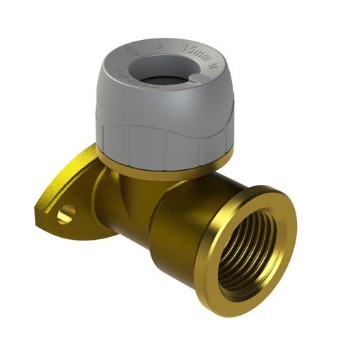 Polypipe Polyplumb Wallplate Elbow 15mm PB1315 - Getplumb