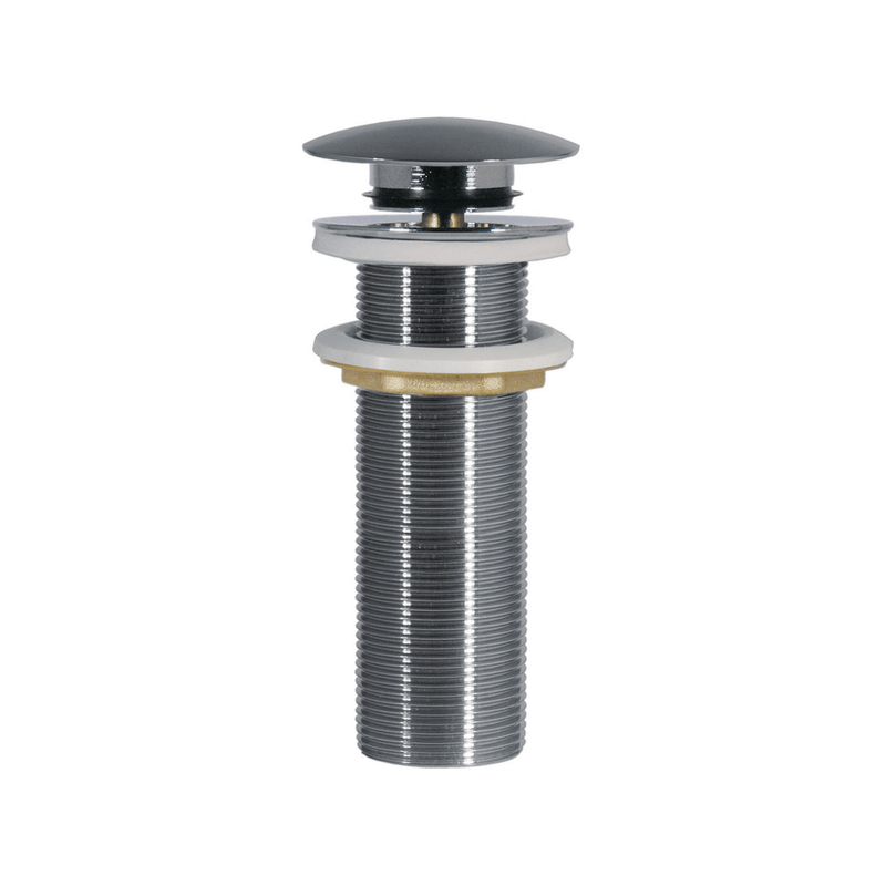 Premium chrome Click - Clack extended basin waste (no overflow), plug Ø66 mm — 130 mm - Getplumb