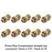 Prima Plus Compression straight tap connector 15mm x 1/2" - Getplumb