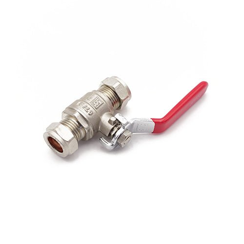Primaflow QLC Red Lever Ball Valve PN25 15mm CxC WRAS Approved for Reliable Flow Control - Getplumb