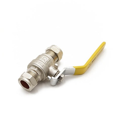 Primaflow QLC Yellow Lever Ball Valve PN25 15mm CxC WRAS Approved for Reliable Flow Control - Getplumb
