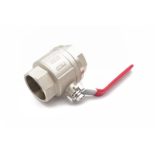 Primaflow QLF Red Lever Ball Valve PN16 2.5" FxF WRAS Approved for Reliable Flow Control - Getplumb