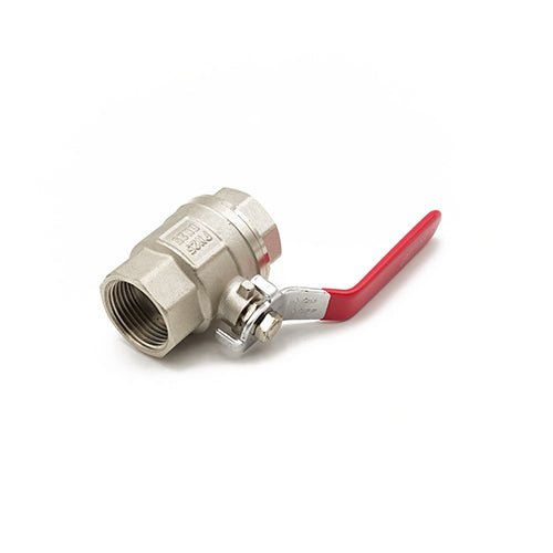 Primaflow QLF Red Lever Ball Valve PN25 1" FxF WRAS Approved for Reliable Flow Control - Getplumb