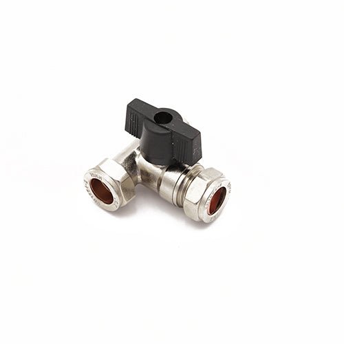 Primaflow QQHL Tee Iso Valve 15mm CP with Bore and Lever for Versatile Flow Control - Getplumb