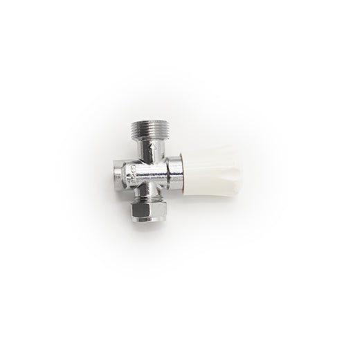 Primaflow QW Wash Mac Valve Straight with Backplate CP for Secure Installation - Getplumb