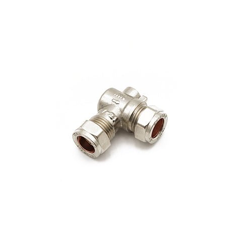 QQM Angle Pattern Isolation Valve 15 mm Chrome Plated Brass – Full Flow - Getplumb