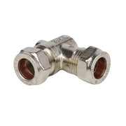 QQM Angle Pattern Isolation Valve 15 mm Chrome Plated Brass – Full Flow - Getplumb
