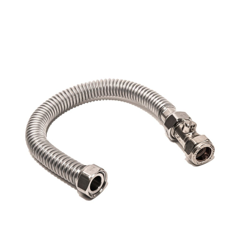 Ridgeline 15mm ISO x 1/2" Female 300mm Full Bore Flexible Connector - Getplumb