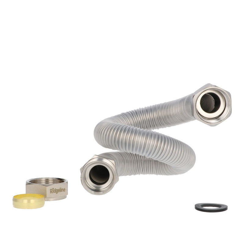 Ridgeline 22mm x 3/4" Female 500mm Full Bore Flexible Connector - Getplumb