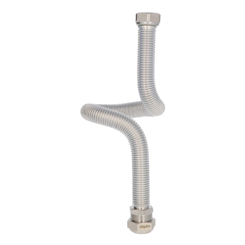 Ridgeline Flexi Connector M8 Tap Connector x 15mm Compression - 300mm CSST for Reliable Plumbing - Getplumb