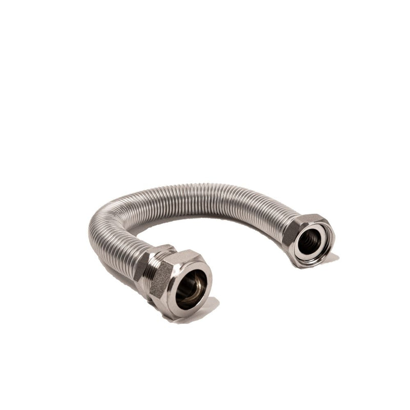 Ridgeline Flexi Connector M8 Tap Connector x 15mm Compression - 300mm CSST for Reliable Plumbing - Getplumb