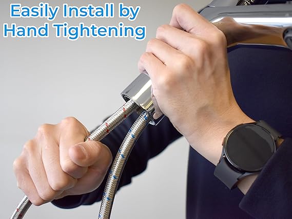 Ridgeline (Pair) 8mm Male x 1/2" Female 500mm CSST Flexible Connector for Efficient Plumbing - Getplumb