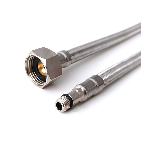 Ridgeline (Pair) 8mm Male x 1/2" Female 500mm CSST Flexible Connector for Efficient Plumbing - Getplumb