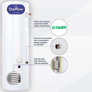 RM Cylinders Stelflow Twin Solar Unvented 300L Cylinder TRSMVS - 0300LFC - Getplumb