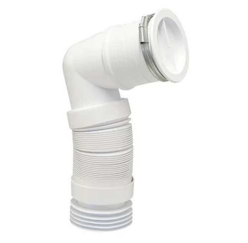 Raccord souple McAlpine 90° pour WC à sortie arrière (BTW) | WC-CON8F-BTW