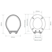 Tavistock Seat Vitoria WC Seat 375MM (w) X 430MM — TS850WSC-SF - Getplumb