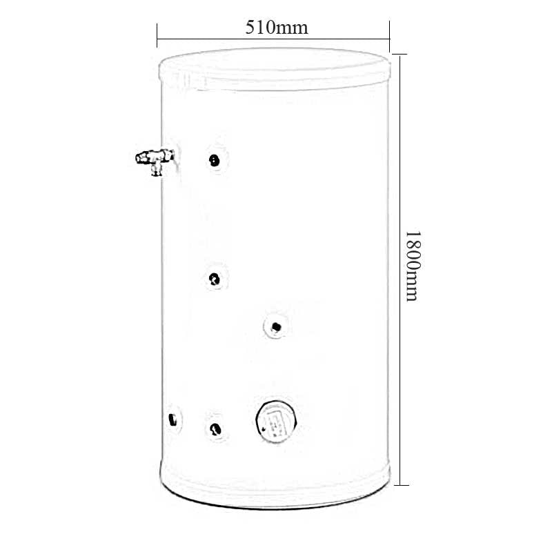 Telford Tempest 250L Slimline Unvented Cylinder – 510mm Diameter | TSMI250SL - Getplumb
