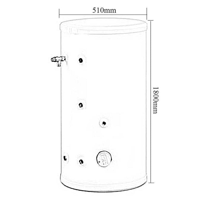 Telford Tempest 250L Slimline Unvented Cylinder – 510mm Diameter | TSMI250SL - Getplumb