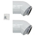 Vaillant 45 DEG Elbow DN80/125 (2 Pcs) – Flue Bends for Vaillant Boiler Systems - Getplumb