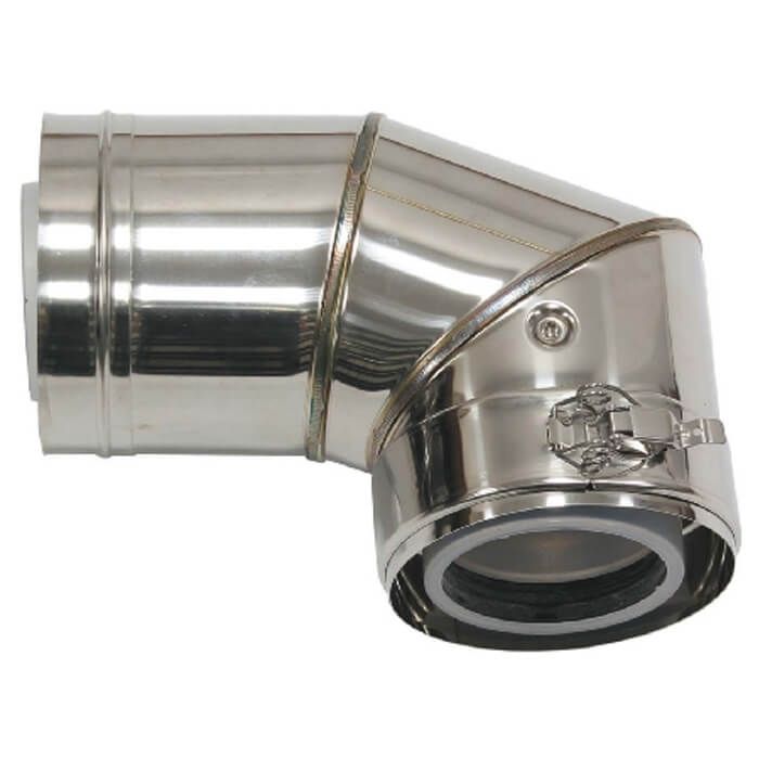 Vaillant Commercial Facade Flue System Elbow 87Deg DN80/125 PP 0020042756 - Getplumb