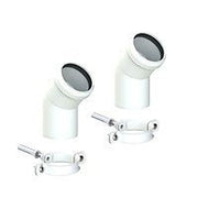 Vaillant Elbow 45 Deg DN60(2 Pieces) White - Getplumb