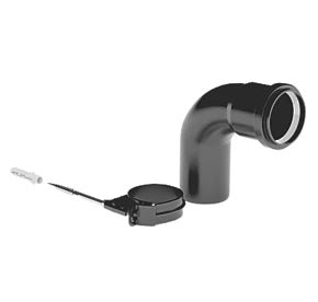 Vaillant Elbow 87 Deg DN60 Black - Getplumb