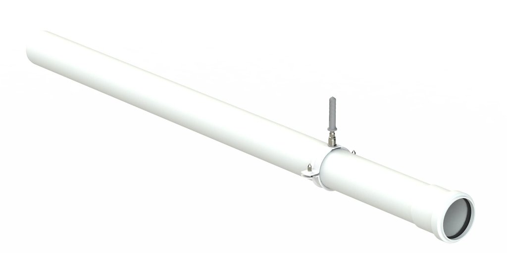 Vaillant Extension 1 Metre DN 60 PP White - Getplumb