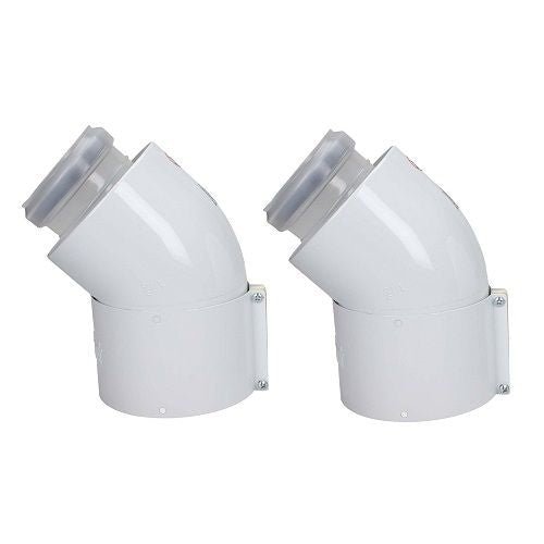 Vaillant Standard Flue Elbow 45° DN 60/100 PP (2 Pieces) 303911 for Efficient Ventilation - Getplumb